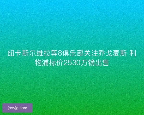 纽卡斯尔维拉等8俱乐部关注乔戈麦斯 利物浦标价2530万镑出售